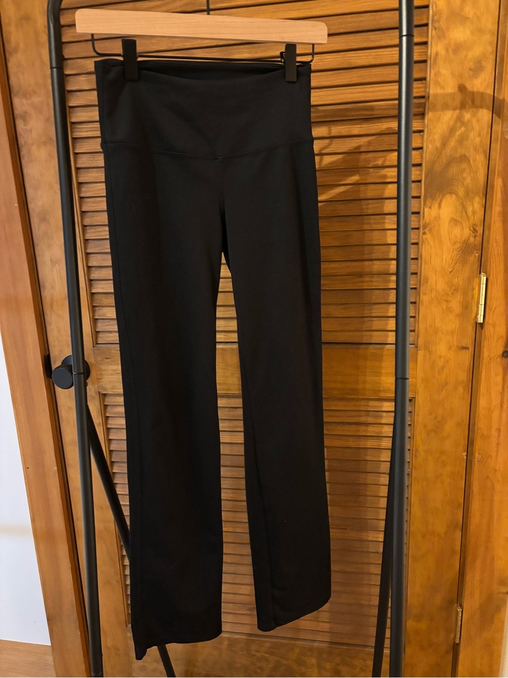 High-Waist Black Straight leg Women's Pants